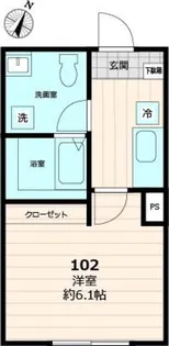 AXIS Hanno【102号室】の間取り