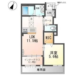 瀬音のいおり(日高市武蔵高萩アパート新築工事)【1階】の間取り