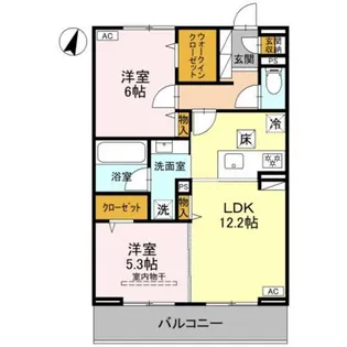 Koaひばりヶ丘【1階】の間取り