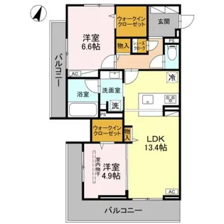 Koaひばりヶ丘【2階】の間取り