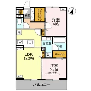 Koaひばりヶ丘【3階】の間取り