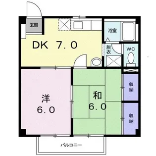 グリーンハイツ狭山【2階】の間取り