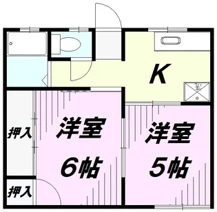 シティハイム【2階】の間取り