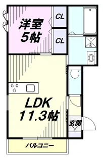 Monica Verde(モニカヴェルデ)【1階】の間取り