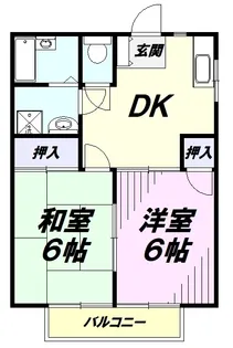 サンステータス三ヶ島【1階】の間取り