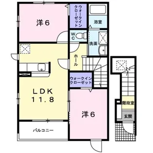 コリナ ヴェルデ【201号室】の間取り