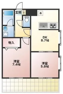 ミ ヴィーダ【2階】の間取り