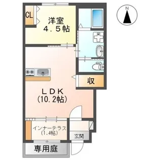 アイテラス所沢【1階】の間取り
