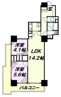 コンセールタワー所沢【20階】の間取り