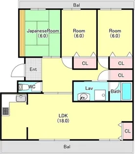 テラスレジデンス伊奈平【1階】の間取り