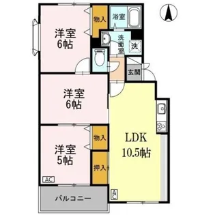 メゾンマツヤ【1階】の間取り