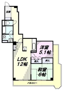 コンセールタワー所沢【13階】の間取り