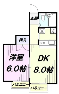 レジデンス北所沢【2階】の間取り