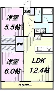 リリーヴィレッジWEST【2階】の間取り