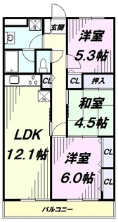 グレイス小手指【2階】の間取り