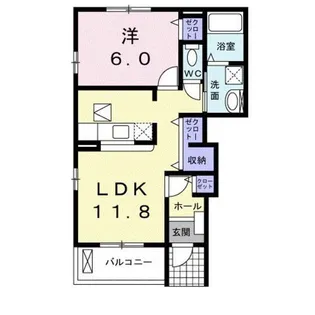 プルメリア【1階】の間取り