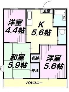 サニーライフ Ⅰ【103号室】の間取り