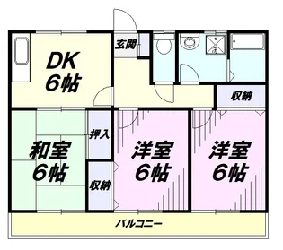 シャトル金山【2階】の間取り