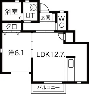 Decoration Ⅱ【103号室】の間取り