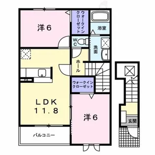 メゾン アンジュ Ⅰ【2階】の間取り