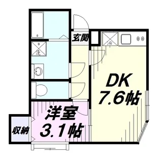 カインドネス東村山諏訪【3階】の間取り