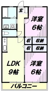 サンハイツ(埼玉県所沢)【1階】の間取り