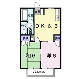 グリーンコーポ青木【1階】の間取り