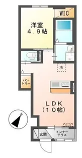 ベルヴィ鹿山【1階】の間取り