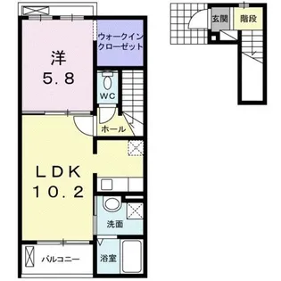 カーサ・リオハ B【2階】の間取り