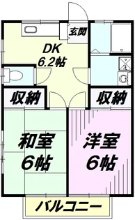 フラワーイン宮本【205号室】の間取り