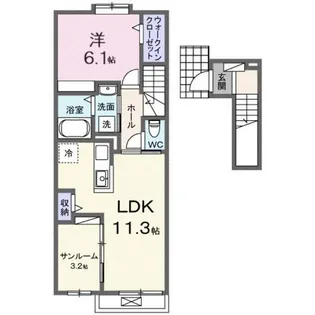 シャルム・レジデンス【2階】の間取り