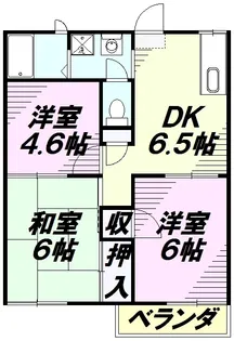 パークハウスもりた【2階】の間取り
