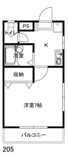 H−SQUARE喜多町【2階】の間取り