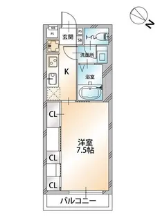 ハビテ清瀬【1階】の間取り