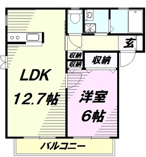 グランシードⅠ【202号室】の間取り