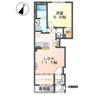 ポラリス所沢【1階】の間取り