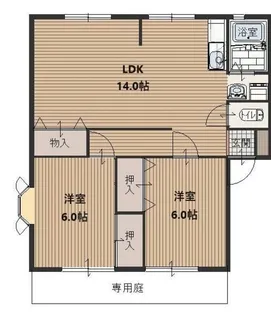 サンライフ小手指E【1階】の間取り