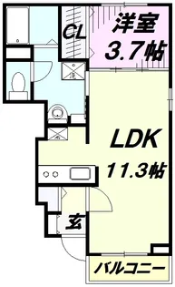 カーサ・リヴァーレ【1階】の間取り