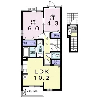 ペパーランド【2階】の間取り