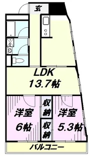 Sayama Flat【201号室】の間取り