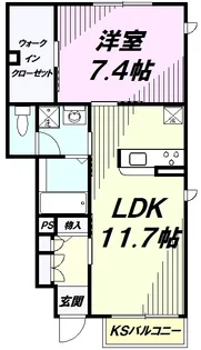 メゾン・フォンテⅢ【1階】の間取り