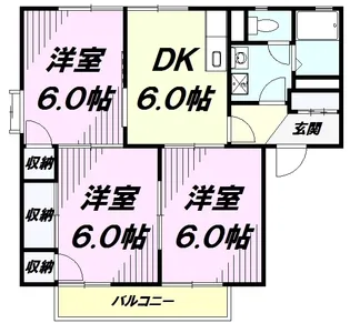 ディアスK2【2階】の間取り