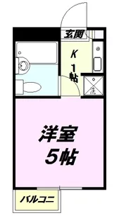 エバーグリーンハウス【202号室】の間取り