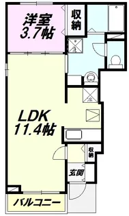 ドゥ・グラース【1階】の間取り