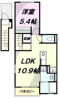 プルメリア【207号室】の間取り