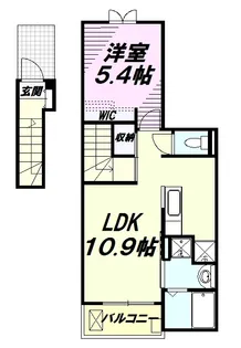 プルメリア【204号室】の間取り