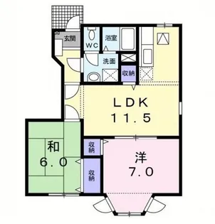 ヴィラ・イースト【1階】の間取り