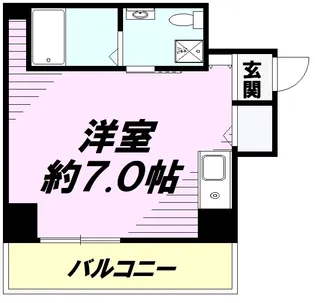 コアハイム八王子【2階】の間取り