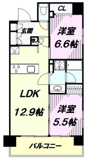ラグゼナ八王子横山町【2階】の間取り