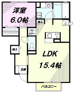 ダイヤモンド ミスト【1階】の間取り